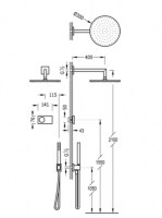 KIT DUCHA TERMOSTATICA ELECTRONICA TRES GRIFERIA